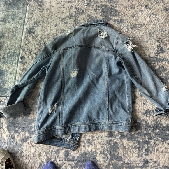 Melrose and market distressed denim jean jacket - Picture 4 of 5